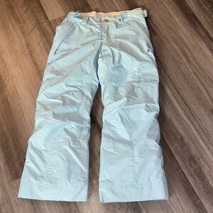 686 snow pants ski sledding winter girls light blue small 7 adjustable snow